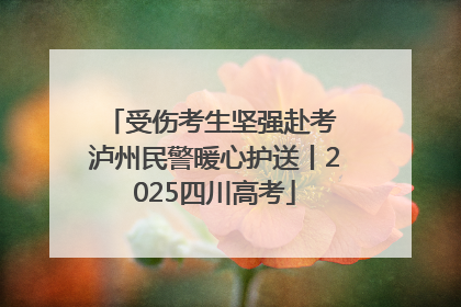 受伤考生坚强赴考 泸州民警暖心护送丨2025四川高考