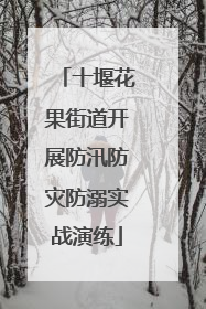 十堰花果街道开展防汛防灾防溺实战演练