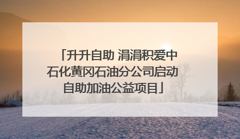 升升自助 涓涓积爱中石化黄冈石油分公司启动自助加油公益项目