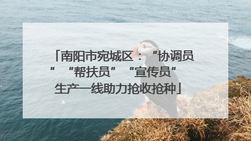 南阳市宛城区：“协调员”“帮扶员”“宣传员” 生产一线助力抢收抢种