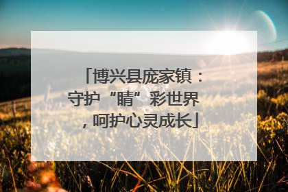 博兴县庞家镇：守护“睛”彩世界，呵护心灵成长
