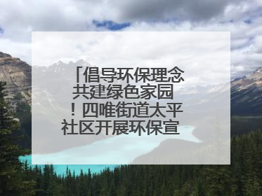 倡导环保理念 共建绿色家园！四唯街道太平社区开展环保宣传进社区活动