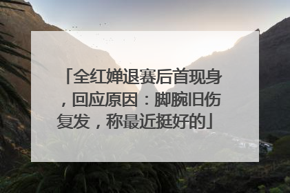 全红婵退赛后首现身，回应原因：脚腕旧伤复发，称最近挺好的