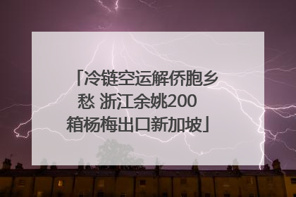 冷链空运解侨胞乡愁 浙江余姚200箱杨梅出口新加坡