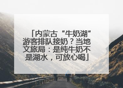 内蒙古“牛奶湖”游客排队接奶？当地文旅局：是纯牛奶不是湖水，可放心喝