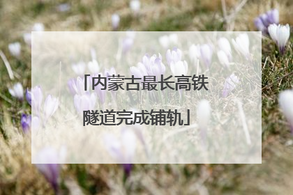 内蒙古最长高铁隧道完成铺轨