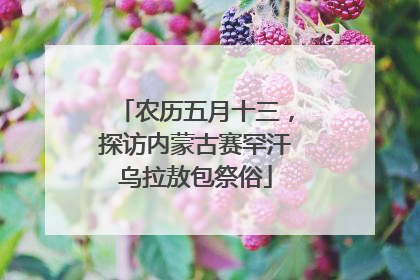 农历五月十三，探访内蒙古赛罕汗乌拉敖包祭俗