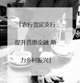农行贵定支行：提升普惠金融 助力乡村振兴