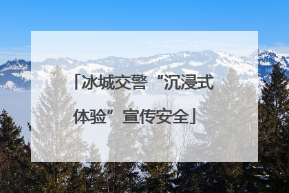 冰城交警“沉浸式体验”宣传安全