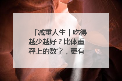 减重人生｜吃得越少越好？比体重秤上的数字，更有意义的是什么？