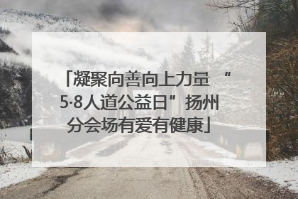 凝聚向善向上力量 “5·8人道公益日”扬州分会场有爱有健康