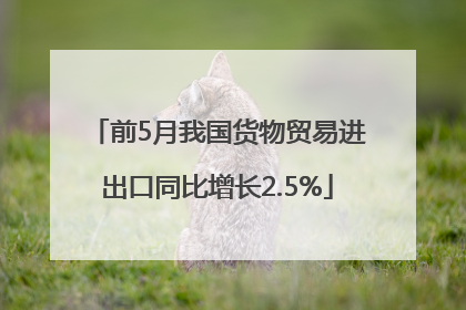 前5月我国货物贸易进出口同比增长2.5%