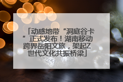动感地带“洞庭谷卡”正式发布！湖南移动跨界岳阳文旅，架起Z世代文化共振桥梁