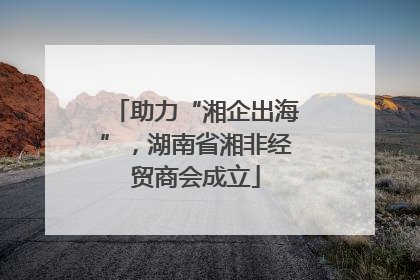 助力“湘企出海”，湖南省湘非经贸商会成立
