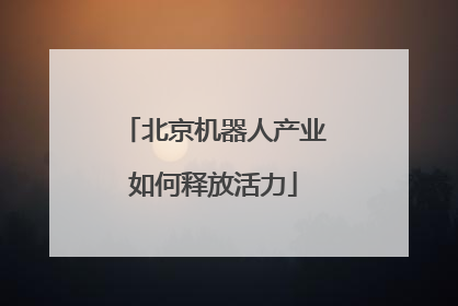 北京机器人产业如何释放活力