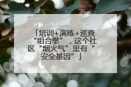 培训+演练+巡查“组合拳”，这个社区“烟火气”里有“安全基因”