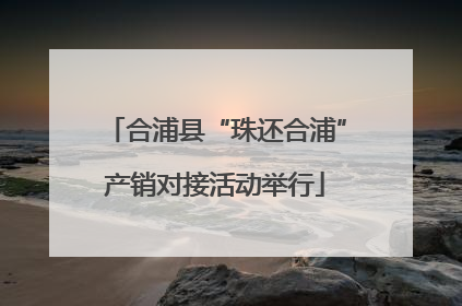 合浦县“珠还合浦”产销对接活动举行
