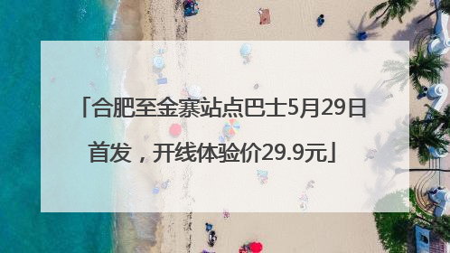 合肥至金寨站点巴士5月29日首发，开线体验价29.9元