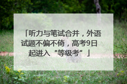 听力与笔试合并，外语试题不偏不倚，高考9日起进入“等级考”
