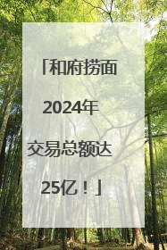 和府捞面2024年交易总额达25亿！
