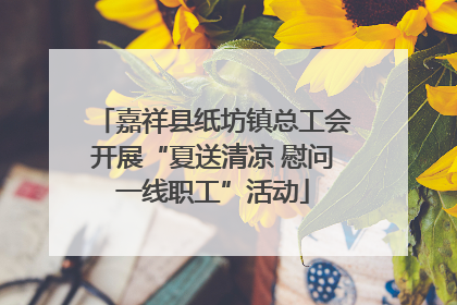 嘉祥县纸坊镇总工会开展“夏送清凉 慰问一线职工”活动