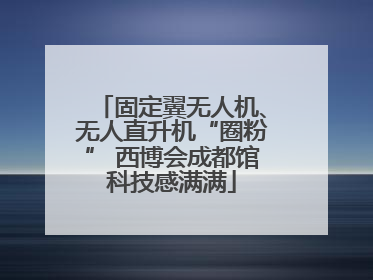 固定翼无人机、无人直升机“圈粉” 西博会成都馆科技感满满