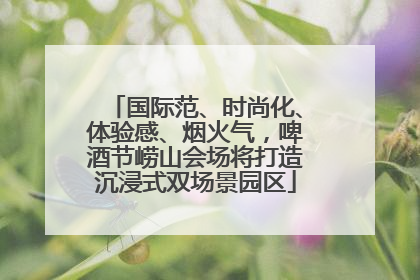 国际范、时尚化、体验感、烟火气，啤酒节崂山会场将打造沉浸式双场景园区