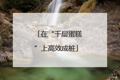 在“千层蛋糕”上高效成桩