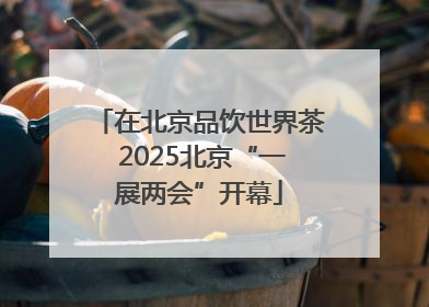 在北京品饮世界茶 2025北京“一展两会”开幕