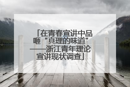在青春宣讲中品咂“真理的味道”——浙江青年理论宣讲现状调查