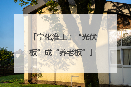 宁化淮土：“光伏板”成“养老板”