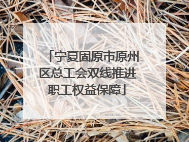 宁夏固原市原州区总工会双线推进职工权益保障
