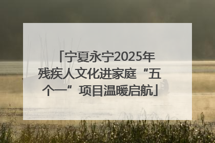 宁夏永宁2025年残疾人文化进家庭“五个一”项目温暖启航