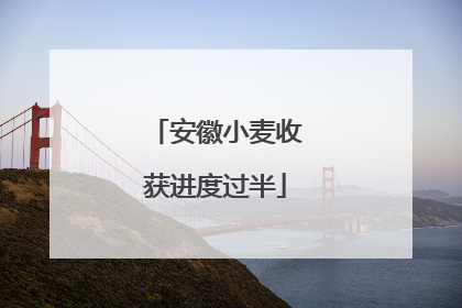 安徽小麦收获进度过半