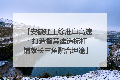 安徽建工徐淮阜高速：打造智慧建造标杆 铺就长三角融合坦途