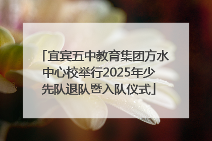宜宾五中教育集团方水中心校举行2025年少先队退队暨入队仪式