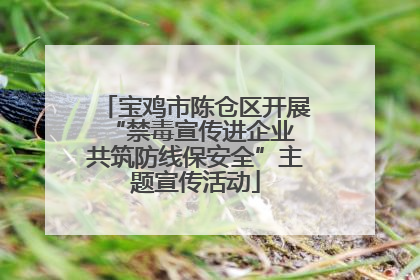 宝鸡市陈仓区开展“禁毒宣传进企业 共筑防线保安全”主题宣传活动