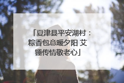 夏津县平安湖村：粽香包意暖夕阳 艾锤传情敬老心