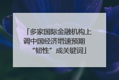 多家国际金融机构上调中国经济增速预期 “韧性”成关键词