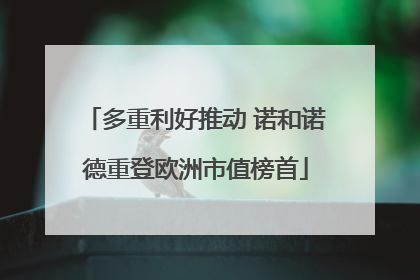 多重利好推动 诺和诺德重登欧洲市值榜首