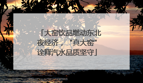 大窑饮品燃动东北夜经济，“真大窑”诠释汽水品质坚守