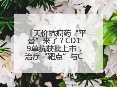 天价抗癌药“平替”来了？CD19单抗获批上市，治疗“靶点”与CAR-T相同