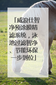 威浪仕智净预涂膜精滤系统，泳池过滤智净、节能环保一步到位