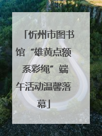 忻州市图书馆“雄黄点额 系彩绳”端午活动温馨落幕