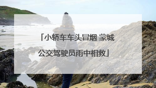 小轿车车头冒烟 蒙城公交驾驶员雨中相救