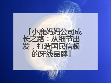 小鹿妈妈公司成长之路：从细节出发，打造国民信赖的牙线品牌