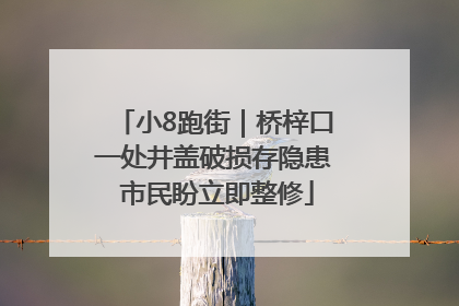 小8跑街｜桥梓口一处井盖破损存隐患 市民盼立即整修