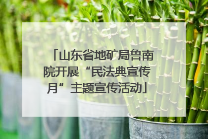 山东省地矿局鲁南院开展“民法典宣传月”主题宣传活动