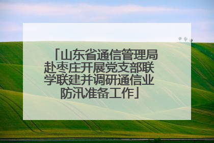 山东省通信管理局赴枣庄开展党支部联学联建并调研通信业防汛准备工作