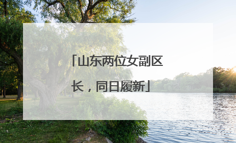 山东两位女副区长，同日履新